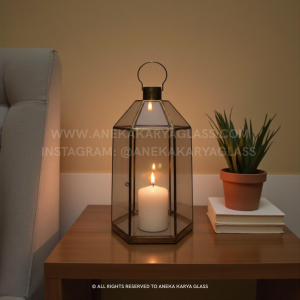 HEXAGON UPRIGHT LANTERN L